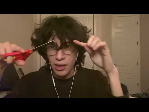 ASMR cutting your hair and plucking you eyebrows ✂️
