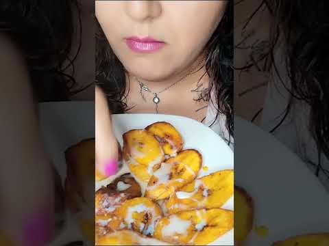ASMR Plátano frito con lechera