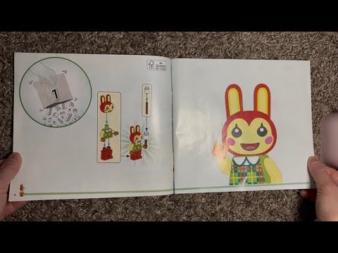 ASMR Flipping Through Animal Crossing Lego Set Instructions - Bunnie's Outdoor Activities