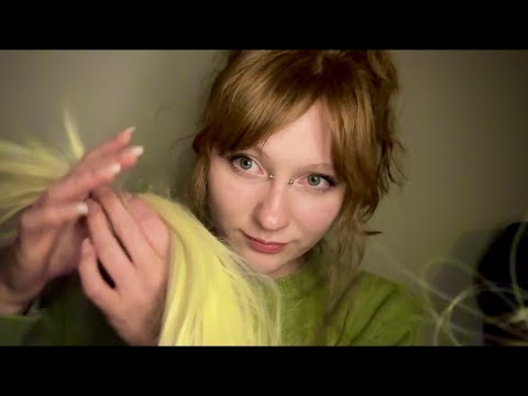 asmr 🪮🎶 💗 mindless hair play and idle humming   ~ minimal talking , gentle brushing and combing