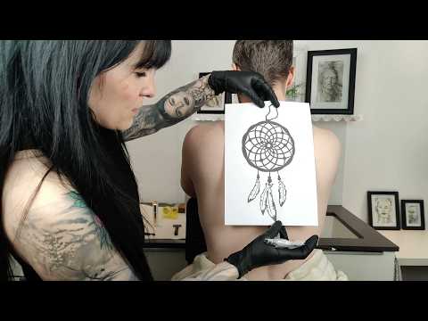 Tattoo Preparation Process On The Back ASMR