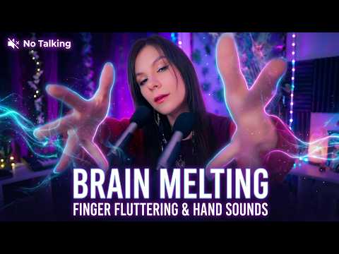 ASMR Brain Melting Finger Fluttering & Hand Sounds 🧠 Plucking Negative Energy, Mouth Sounds