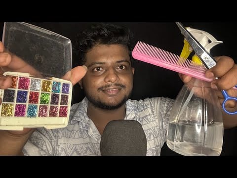 ASMR Fast And Aggressive Doing Your Makeup 💄 || ASMR Haircut Roleplay ✂️