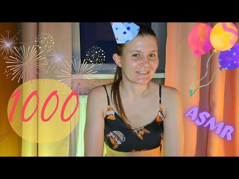 ASMR Celebrating 1000 subscribers! (soft voice, Russian accent)