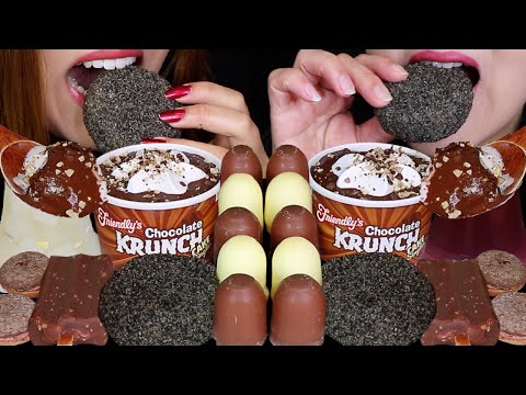 ASMR GIANT DAIFUKU MOCHI, CHOCOLATE KRUNCH CAKE CUPS, MINI MILK & WHITE CHOCOLATE MARSHMALLOWS 먹방