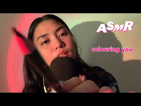 ASMR ⟡ Colouring your face | Personal attention, layered sound, soft spoken