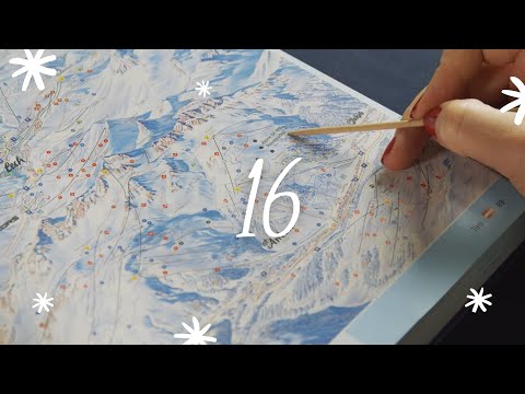 Tracing Maps in a Ski Atlas - Day 16 ASMR Advent Calendar