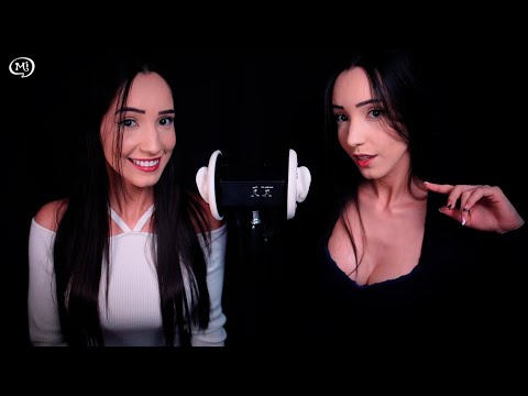 ASMR GÊMEAS ♡ relaxamento em dose dupla 💕 QUAL VOCÊ PREFERE? | TWINS 4K