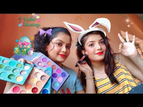 ASMR |  Doing My Sister Easter Makeup | 🐰💄