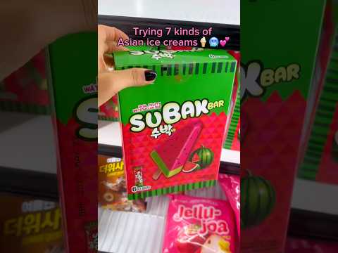 Trying 7 kinds of Asian ice creams… #food #eating #mukbang #ice cream