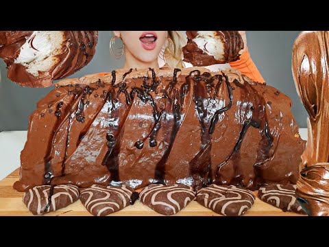 ASMR NUTELLA CREAM BREAD  크림빵 룩 Eating Sounds