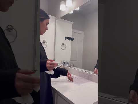 ASMR skincare reorganization and cleaning #asmr #asmrsounds #asmrcleaning