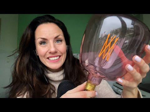 ASMR | Fast Tapping & Scratching | HUGE Pink Light Bulb | Rambling | Cardboard Tapping