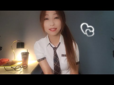 Korean High School Girlfriend ASMR 💘 Study Date.. Or Something More?