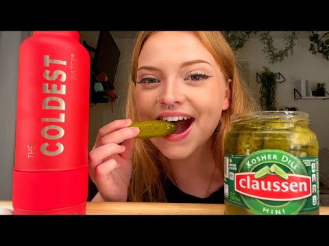 ASMR~EATING PICKLES (CRUNCHY EATING SOUNDS) 🥒