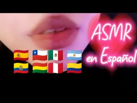 ASMR Spanish Trigger Words (Finally Talking! ☺️) | ASMR en Español (Mouth Sounds + Hand Movements)