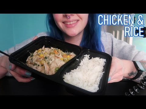 ASMR Eating Slow Cooked Honey & Mustard Chicken With Rice