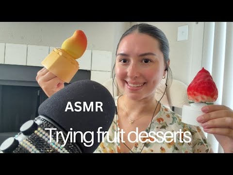 ASMR // trying fruit desserts🍓🥭