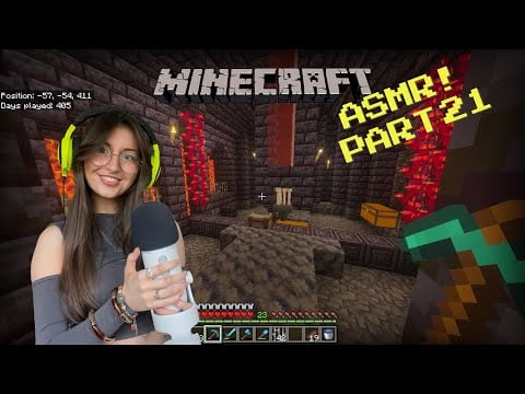 ASMR Minecraft longplay with whispered commentary! (PS5 controller sounds, tongue clicking)