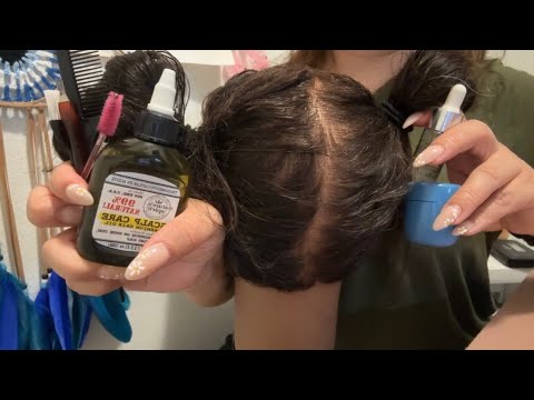 ASMR| Scalp check & treatment w/ some tools- minimal talking 💤