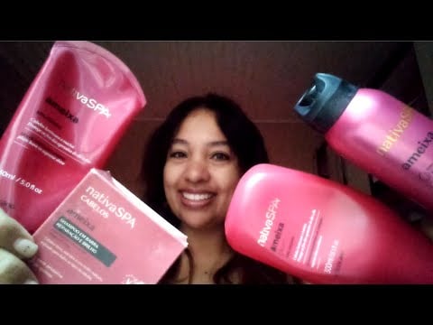 ASMR SPA Capilar com tudo de Ameixa 🍒: Lavagem, condicionador, finalização, escovação, penteado💆‍♀️🧴