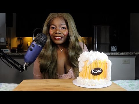 Baskin Robbins FATHER'S DAY Mint Chocolate Icecream 🎂 Cake ASMR Eating Sounds