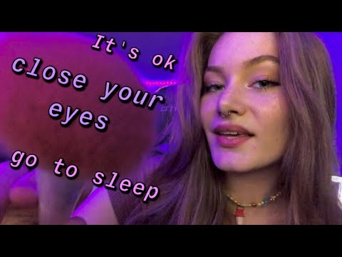 ASMR slow & gentle affirmations for bedtime w/ kisses (it's ok, go to sleep etc) 🌙 #asmrforsleep