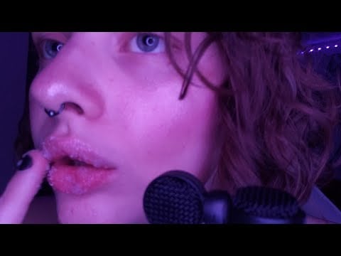 asmr// applying lip scrubs! ~ tingly 💎 scratchy + mouth sounds