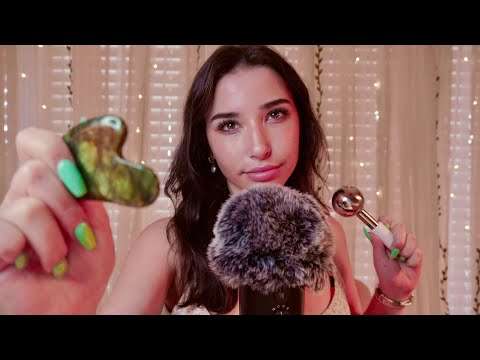 ASMR pampering facial massage🫧