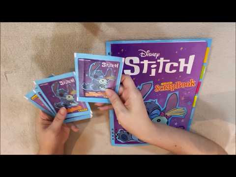 ASMR: FOLHEANDO ÁLBUM DO STITCH + COLANDO FIGURINHAS