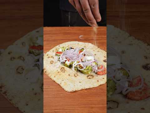 🔥 ASMR Hariyali Paneer Tikka Roll | Minty & Smoky | Satisfying Cooking Sounds #shorts #asmr