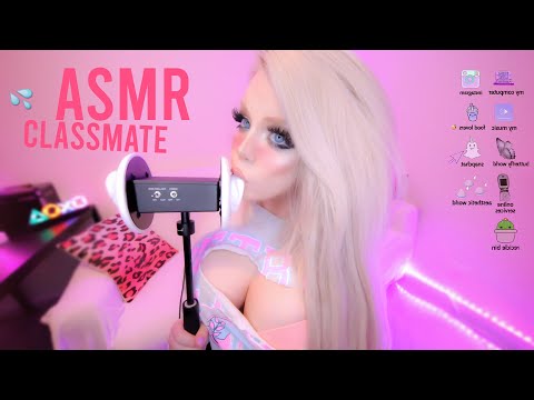 ASMR 💜 your SLUTT1 CLASSMATE wants to LICK YOU 📝✏️💦