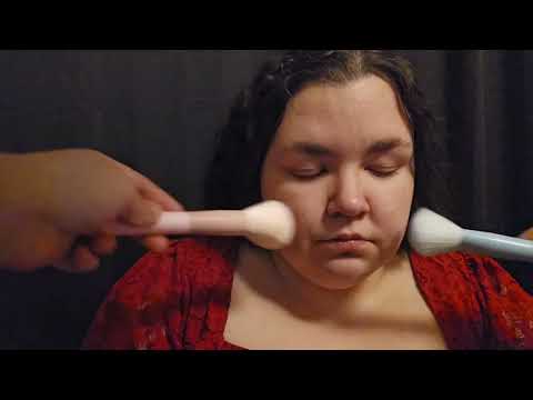 ❤️ ASMR Face Brushing & Hair Play w/ Jade Stick & Close up View ❤️