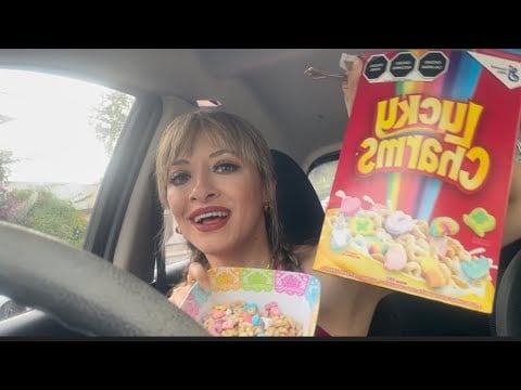 ASMR Eating LUCKY CHARMS 🍀in the CAR+Ramble