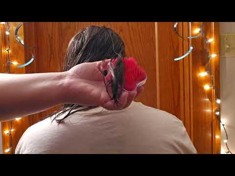 😌 ASMR Wet Hair Brushing & Hair Play w/ Scalp Massage (No Talking) 💆‍♀️