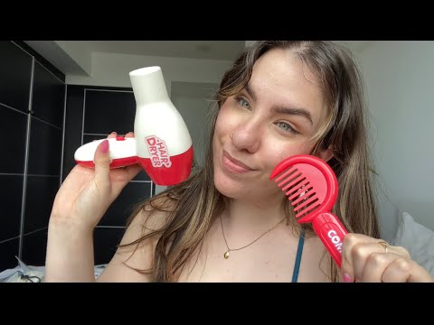 ASMR Doing Your Hair and Makeup with Kids Toys