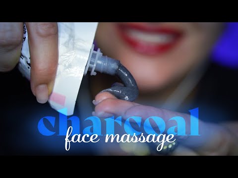 ASMR ~ Charcoal Scrub Face Massage ~ Personal Attention, Layered Sounds, Exfoliating