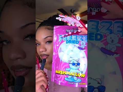 Freeze Dried Marshmallows 😳😮 #shorts #mukbang #asmr