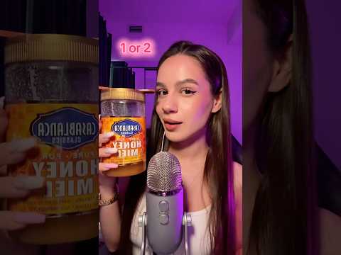 ASMR 1 or 2? 🍯🐝 #asmr #asmrsounds #asmrvideo #tingles #sleep