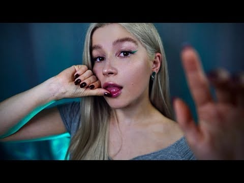 ASMR let me clean your face 😜 Slow & quick spit painting, mouth sounds, face touching, stress relief