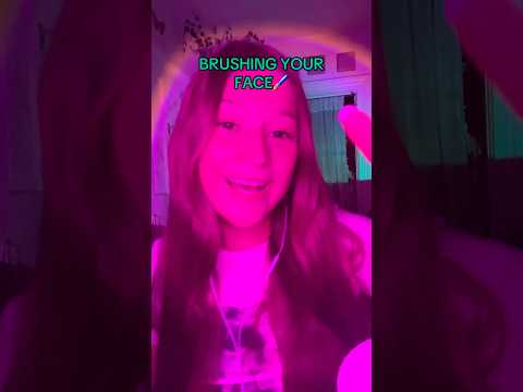 brushing your face🖌️ #triggersforsleep #asmrsounds #brushing #mictriggers #relax #fypage