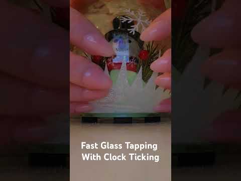 ASMR Fast Glass Tapping With Clock Ticking