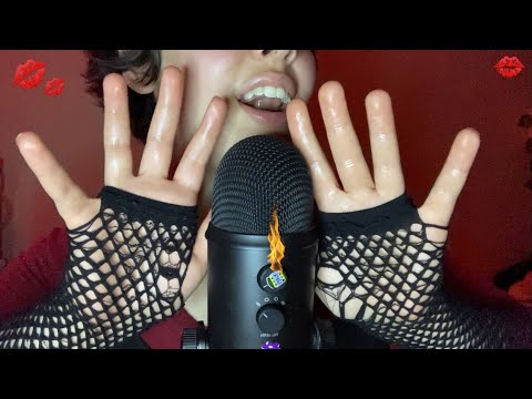 [ASMR] 💋🔥Movendo mãos e dando beijinhos intensos e melados no mic🥴