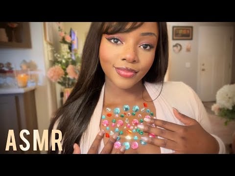 Gentle Jewel Tapping 🤍 With Soft Whispers & Mouth Sounds 💎💍