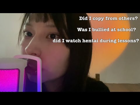 ASMR - STORY FROM SCHOOL - silence & soft speaking