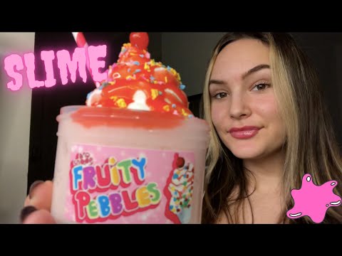 ASMR Playing w/ Slime + Crunchy Tingles