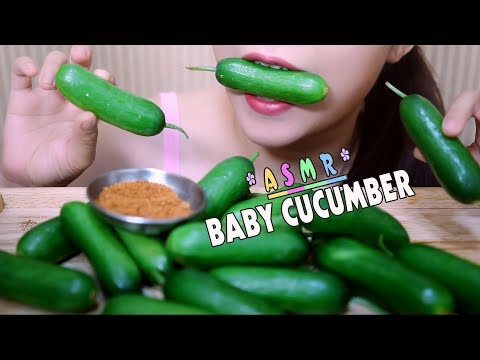 ASMR BABY CUCUMBER , eating sound | LINH-ASMR