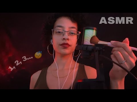 ASMR | CONTAGEM, SUSSURROS RELAXANTES E MÚSICA CALMA NO FUNDO 🧘‍♀️