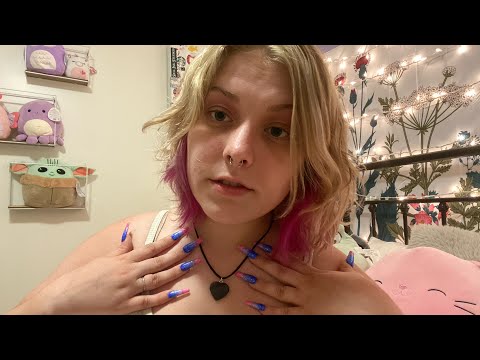 ASMR body triggers! collar bone tapping, skin scratching, teeth tapping 👏🏻👏🏻