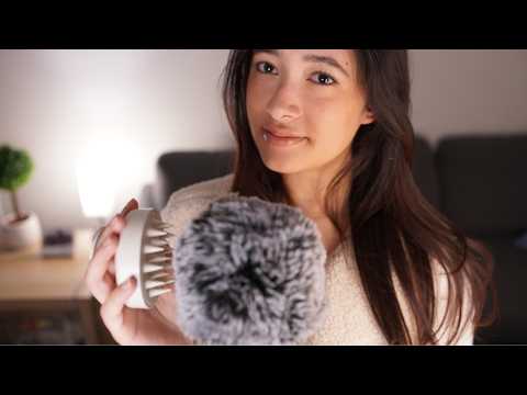 ASMR Fluffy Mic for Tingle Immunity ⚡(brush & massage)